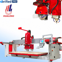 Machine de découpe de pierre à pont 5/6 axes Hualong Machinery 2026 avec logiciel CNC italien et routeur pour comptoirs en marbre et granit