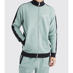 Sudadera con cuello y cremallera para hombre personalizada, conjunto de chándal para correr, chándal con cremallera completa, chándal de punto con estampado digital para hombre - Product Image 3