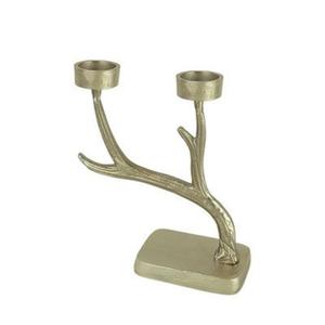 Portavelas de Reno dorado para Decoración de mesa, tema de boda de Navidad, ciervo sentado, candelabro de aluminio, objeto - Product Image 6
