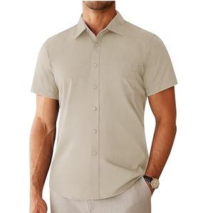 Chemises habillées formelles vierges, nouvelle conception, style moderne, manches longues, couleur unie, vêtements de sport, chemises de bureau, flanelle, fermeture éclair - Product Image 3