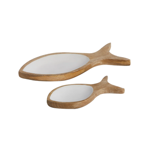 Nouveau choix forme de poisson plateau de service en bois meilleure vente plateau ustensiles de cuisine pour la maison fête vacances en gros du Vietnam - Product Image 3