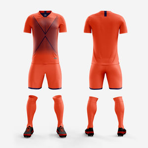 Maillot et short de football vierges personnalisés uniformes d'équipe de football pour hommes combinaison d'entraînement pour enfants adultes uniformes à manches de sport - Product Image 5