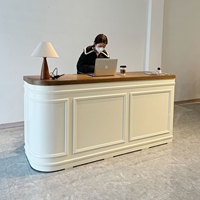 Comptoir de réception commercial moderne en bois MDF Yicheng Beauty pour bureau et salon de beauté - Vente en gros