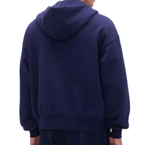 Sudadera con Capucha Azul Marino con Cierre para Hombre, Chaqueta de Forro Polar Grueso Unisex, Sudadera Informal de Gran Tamaño, Sudadera con Capucha con Cierre Completo para Invierno - Product Image 3