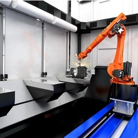 Manipulador automático 3D de 6 ejes, brazo robótico, máquina de corte por láser, tipo cerrado para tubos de metal, hojas, cortador láser de fibra AI