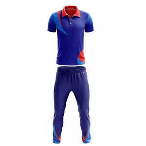 Custom Men's Cricket Jersey Set Heat-Transfer Printed Logos Breathable Moisture-Wicking UV Protection 100% Polyester OEM Service - Product Image 6