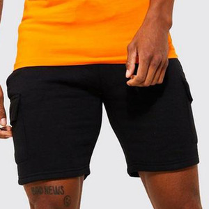 Shorts de haute qualité en jersey cargo mi-ajusté pour hommes, dernière vente en gros à prix d'usine, shorts décontractés durables pour hommes avec poches - Product Image 1
