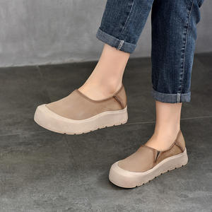 รองเท้าผ้าใบแฟชั่นผู้หญิงแบบสวมพื้นหนา มีเชือกผูก สไตล์ลำลอง - Product Image 2