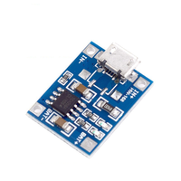 Módulo de Carga de Batería de Litio VAOHM TP4056-MICRO 1A (Chip TP4056) Cargador de Iones de Litio de 3.7V de una Sola Celda con Interfaz Micro USB