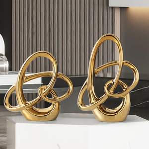 Meilleures ventes Décoration de table Sculpture Ornements de table Moderne de haute qualité Ornement de Noël en or - Product Image 2