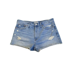 Wholesale New Women's Mid Waist <b>Denim</b> Shorts Distress Style Summer Shorts 100% Cotton High Quality - Product Image 1
