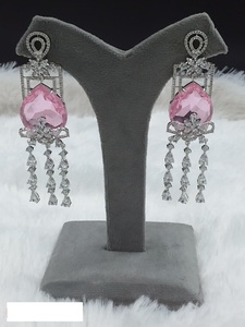 Encantador collar de piedra AD nupcial y conjunto de pendientes para mujer fiesta de boda ocasiones especiales joyería étnica Elección de regalo - Product Image 4