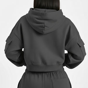 Prix de gros abordable, sweat-shirt à capuche surdimensionné en coton 100%, vêtements d'hiver pour femmes, logo brodé personnalisé, streetwear, sweat-shirt à capuche - Product Image 5