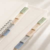 Agenda scolaire LABON personnalisé 2027 2028, organisateur d'études minimaliste couleur crème, spirale, couverture rigide, onglets, hebdomadaire, mensuel, cahier scolaire