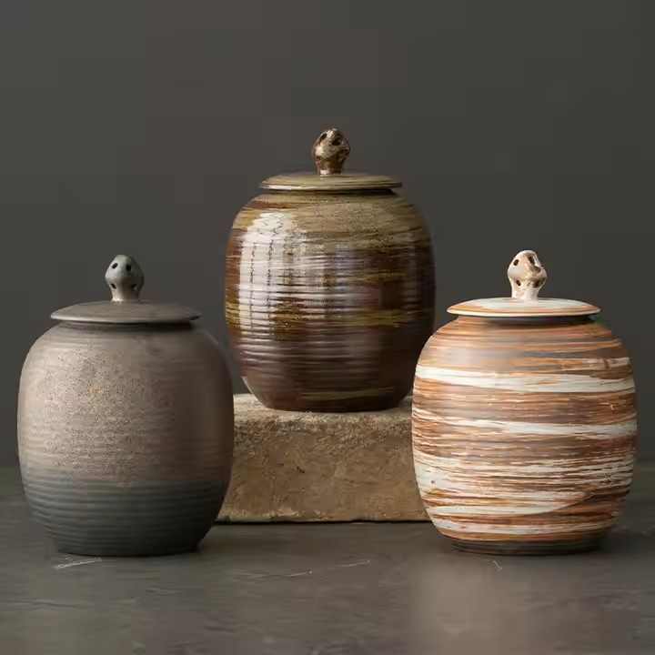 Practical ceramic cookie and candy jar with sealed lid keeps your treats ready to enjoy and your kitchen tidy