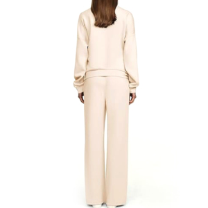 Conjunto de 2 piezas de algodón de manga corta hecho a medida para mujer, camiseta y pantalones cortos de gran tamaño con cuello redondo transpirable para verano - Product Image 5