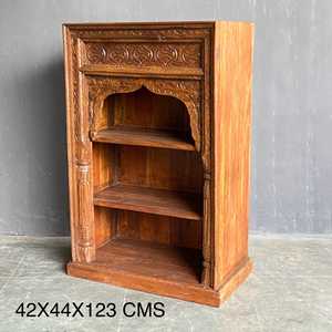 Traditional WOODEN BOOKSHELF <b>Vintage</b> Bookshelf handcrafted elegance living room Mix & Match Decor - MOQ 1 Container Only - Product Image 2