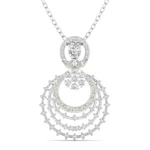 Elegante colgante de oro con diamante de corte redondo de 0.95 ct, color E-F, VVS-VS, diamante cultivado en laboratorio en oro de 14K, regalo de aniversario de bodas. - Product Image 3