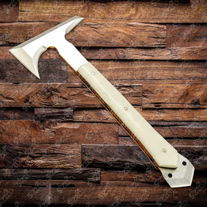 Custom Full Tang D2 Steel Tomahawk Industrial Grade Hunting Camping <b>Axe</b> with Resin Handle Leather Sheath Bearded <b>Axe</b> with Gift - Product Image 5
