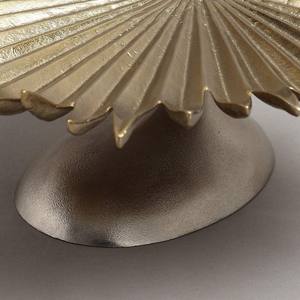 Support à gâteau en métal décoratif, design feuille de palmier dorée de luxe, support à dessert tropical, pour hôtel, maison, décoration de table de mariage - Product Image 6