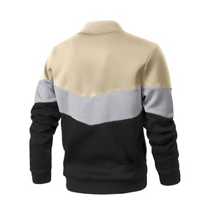 Chaqueta de bombardero informal ligera para hombre, abrigo universitario de tela suave con bloque de color y cuello levantado para invierno, servicio OEM disponible - Product Image 6