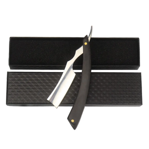 Navaja de Afeitar Profesional de Acero Inoxidable de un Solo Filo con Mango de Madera para Barbería, Afeitado con Filo Recto, Depilación Manual de Alta Calidad - Product Image 5