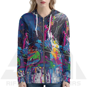 Sudadera con Capucha para Mujer, Estilo Hip Hop, Tejido de Felpa, Impresión por Sublimación de Primera Calidad, Personalizable en la Parte Delantera, Mezcla de Poliéster/Algodón - Product Image 3