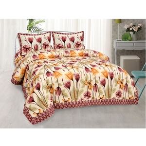 New Fashion Flower Printed 100% Organic Cotton Low Price GOTS Certificate Best Selling Super <b>King</b> Bedding Duvet <b>Pillow</b> Cover Set - Product Image 4