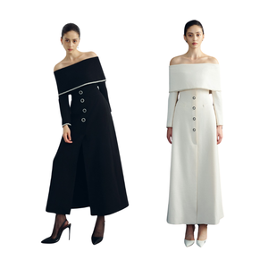 Robes formelles sexy pour femmes Prix usine Robe Layla Blanc Marron Couleurs Rayonne Spandex Tissu Tissé Boîtes Blanc Fabricant - Product Image 1