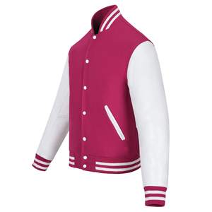 Vente en gros de vestes vierges Letterman pour hommes, bombardiers à sublimation personnalisés, collèges et universités, veste de baseball pour hommes - Product Image 3