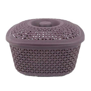 Chase Value Multipurpose <b>Plastic</b> <b>Basket</b> with Cover-9x4 Size Purple - Product Image 1