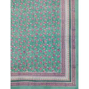 King Size 100% Cotton Hand Block Printed Double Bedsheet Pillow Covers Eco-Friendly Floral <b>Comforter</b> <b>Set</b> for Home 3pcs <b>Set</b> - Product Image 2