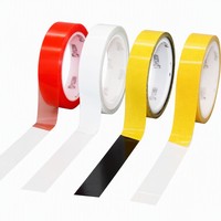 Pita Perekat PET Hitam Dua Sisi dengan Lapisan Kertas Kuning Perekat Akrilik 30-205um untuk Modul Backlight FPC OLED Kustom OEM