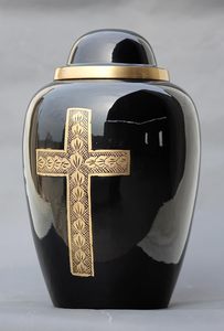 Adult Cremation Urns for Male/Female Funeral Urn for Human Ashes Decorative Urns for Ashes <b>Large</b> <b>Keepsake</b> <b>Box</b> (Cross Design) - Product Image 2