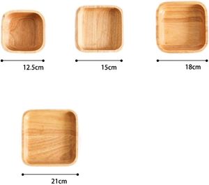 <b>Set</b> of 4 Sizes Disposable Wood Bowls Large Small <b>Plate</b> Snack Dessert Serving Dishes Modern Food Bowl salad bowl - Product Image 2