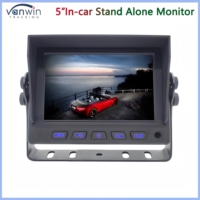 Mini 5 pouces AHD 1080P 720P CVBS voiture TFT moniteur support 4K résolution GPS VCD lecteur 2 voies entrée vidéo