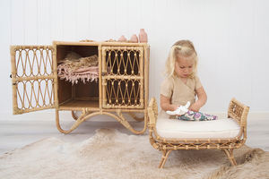 Vente en gros d'armoire en rotin faite à la main Meubles de décoration intérieure Armoire de salon Armoire de rangement en osier - Product Image 6