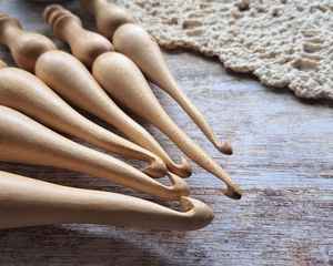 Crochets à crochet en bois de sheesham de qualité supérieure, naturels, tournés à la main, ergonomiques, pour le tricot et le crochet - Product Image 3