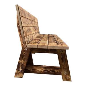 Panca in legno artigianale da 43 pollici di Design moderno con legno massello in metallo plastico per giardino esterno giardino esterno per uso esterno palestra - Product Image 6