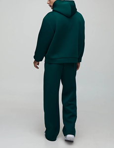 Nueva llegada Top Trending Oversized 100% algodón hombres chándal 2 uds Sudadera con capucha pantalones de chándal estilo Hip Hop sólido para el invierno - Product Image 6