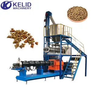 500kg Per Hour Animal Feed Extruder Dry Pet Food Processing Plant