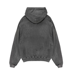Sudaderas de gran tamaño Boxy Faded Distressed Vintage Zip Up Hoodie Custom Print Heavy Basics Cotton Blended Acid Wash Hoodie 2026 - Product Image 6