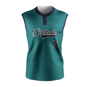 Maillot sans manches de softball écologique haut de gamme 100 % polyester col en V avec logo personnalisable pour les jeux en plein air, l'entraînement toutes saisons - Product Image 3