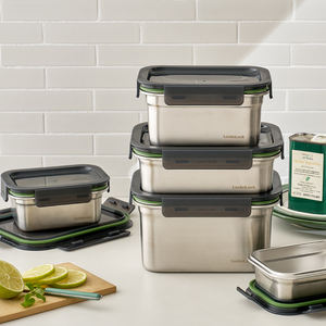 ล็อกล็อกล็อก2037ออกง่ายต่อการจัดการภาชนะเก็บของที่เก็บของในครัวที่เก็บของแบบไม่เป็นสนิม LST512กันอากาศเข้า - Product Image 5