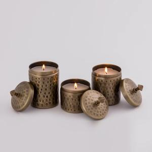 Pot de bougie fini en cuivre de conception de luxe pour la maison hôtel restaurants et mariage pot de bougie décoratif en métal conteneur de navires - Product Image 4