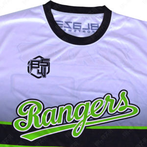 Blaze Fight Wear Custom 100% algodón Softball Jerseys de alto rendimiento para hombres cuello estampado transpirable de secado rápido camisetas para hombres - Product Image 3