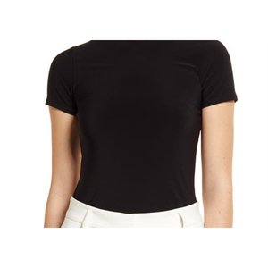 T-Shirt Jersey Nera Taglia M in Tessuto Traspirante Lavorato a Maglia - Product Image 5