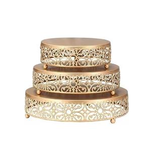 Soporte de pastel de alta calidad de 2 niveles Soporte de pastel de taza de hierro de acabado dorado El mejor diseño para uso en fiestas Todas las funciones - Product Image 2