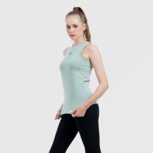 เสื้อกีฬาสีเขียวอ่อน ระบายอากาศได้ดี ผลิตจากผ้าถักที่สวมใส่สบาย - Product Image 3