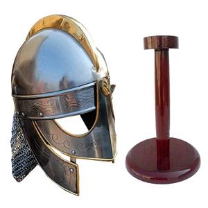 Casco de acero vikingo DIY personalizable de la mejor calidad con cadena de cuero, casco de disfraz griego portátil compatible con OEM - Product Image 5